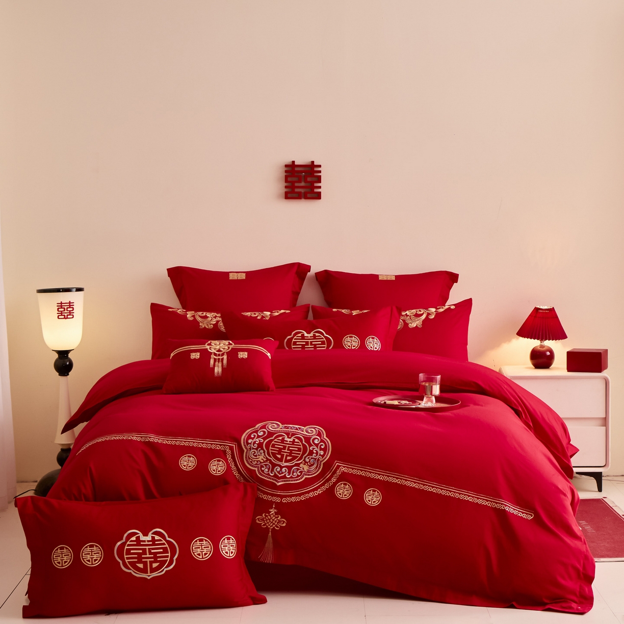 91家纺网 家纺一手货源 找家纺 东方合美（原：皇家传奇） 2025新款婚庆小红书化纤系列二 如意