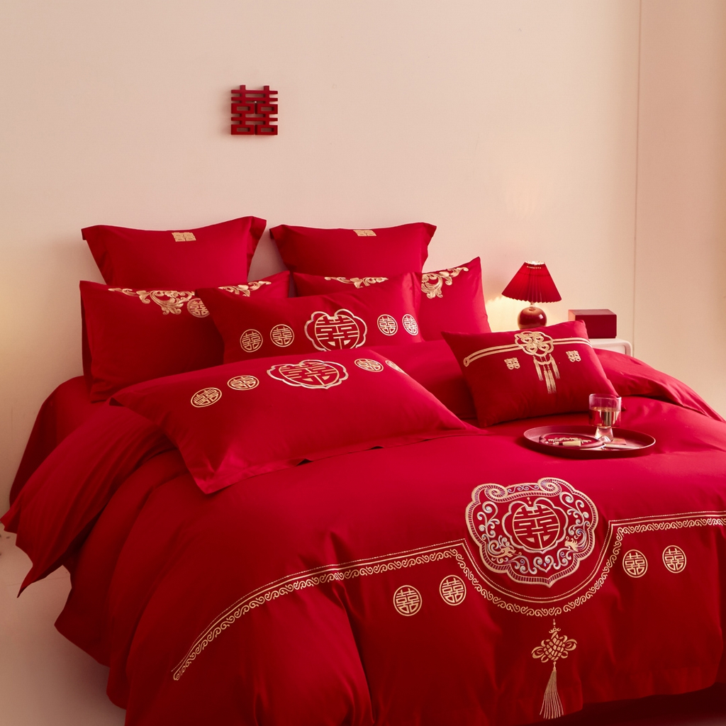 91家纺网 家纺一手货源 找家纺 东方合美（原：皇家传奇） 2025新款婚庆小红书化纤系列二 如意