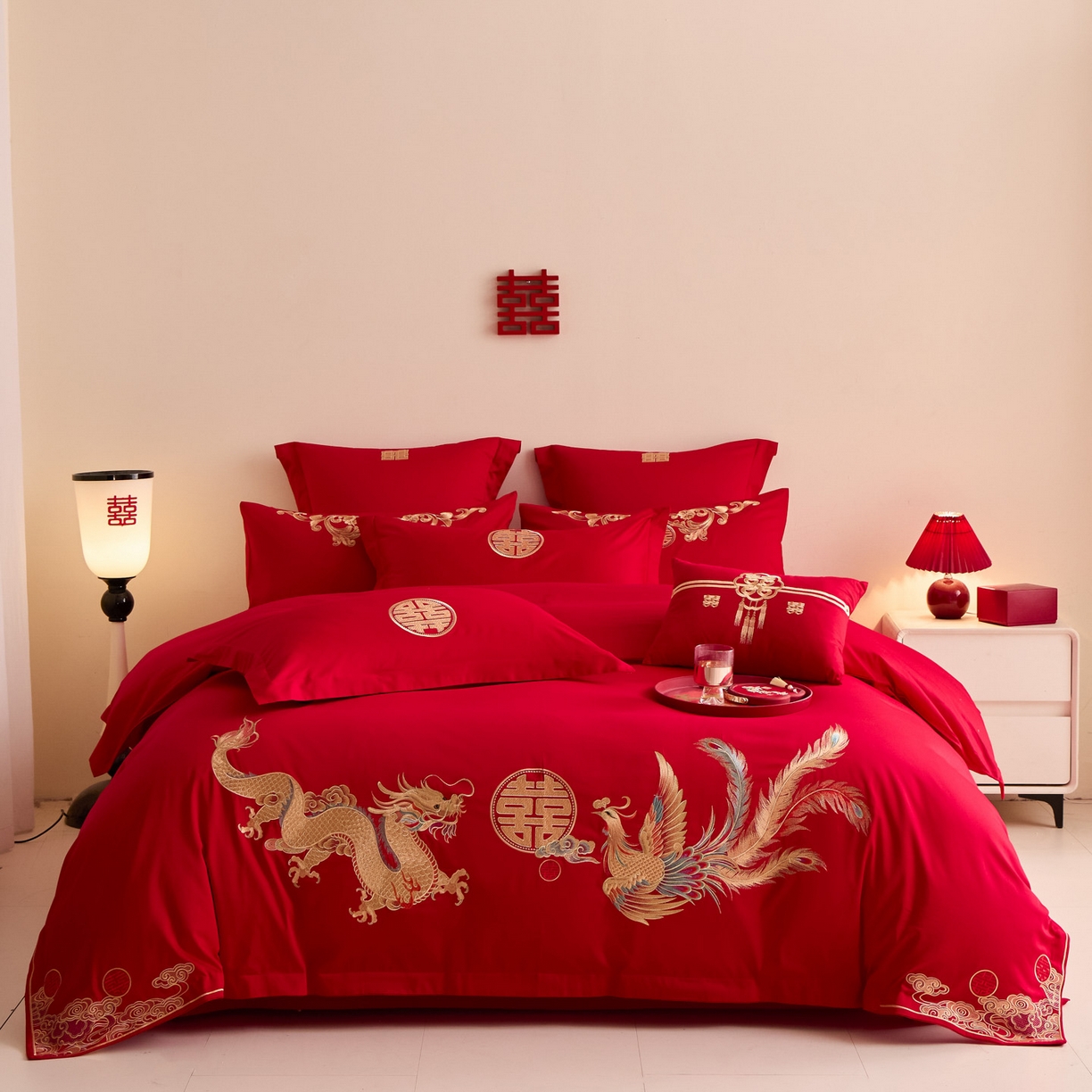 东方合美（原：皇家传奇） 2025新款婚庆小红书化纤系列二 欢龙喜凤