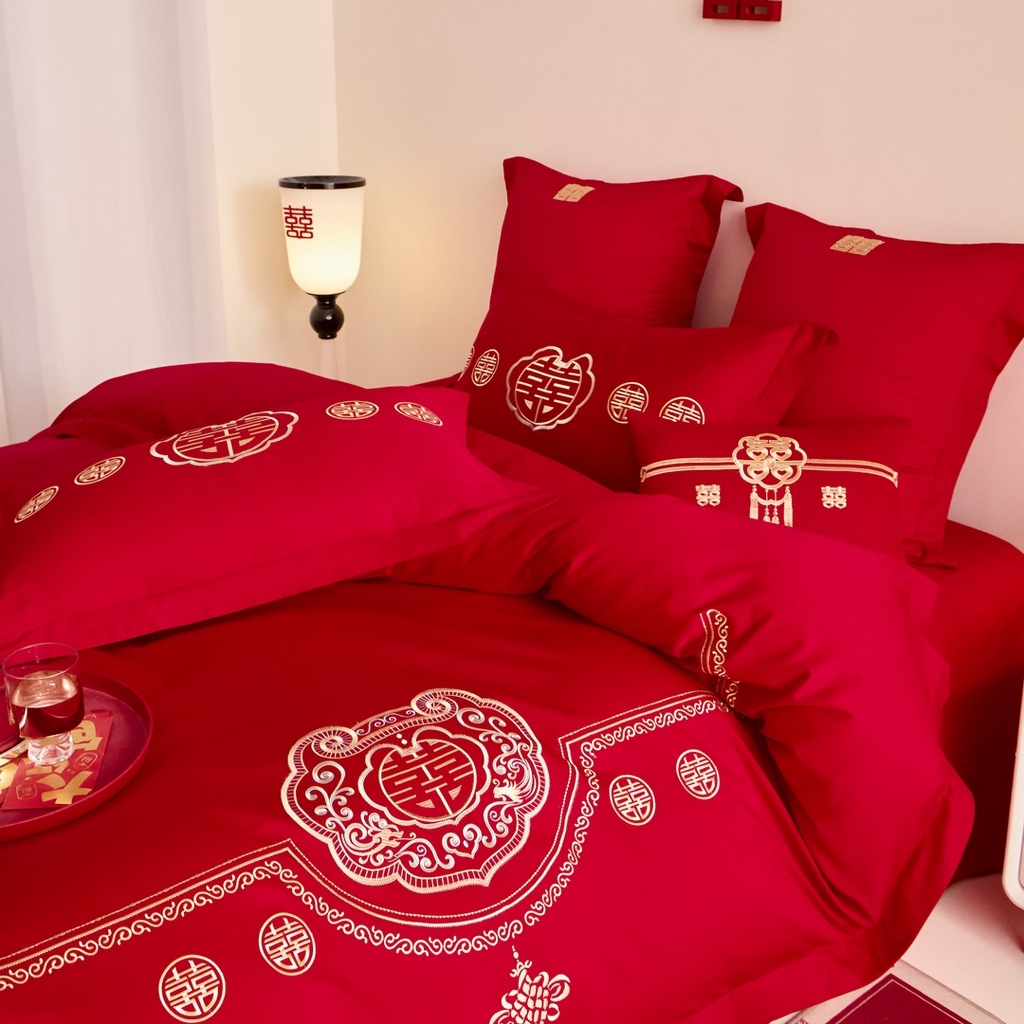 91家纺网 家纺一手货源 找家纺 东方合美（原：皇家传奇） 2025新款婚庆小红书化纤系列二 如意