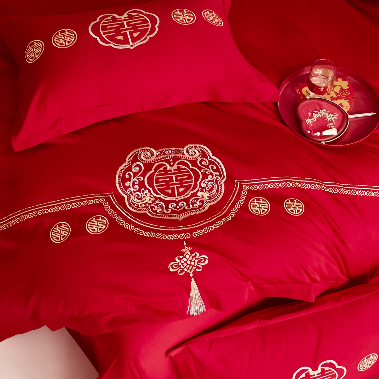 91家纺网 家纺一手货源 找家纺 东方合美（原：皇家传奇） 2025新款婚庆小红书化纤系列二 如意