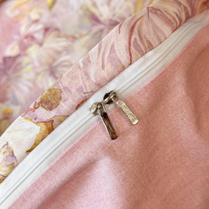 91家纺网 家纺一手货源 找家纺 海洋家纺 2025新款100%全棉磨毛数码印花四件套加厚全棉四件套-提供买家秀 玲兰入梦 粉