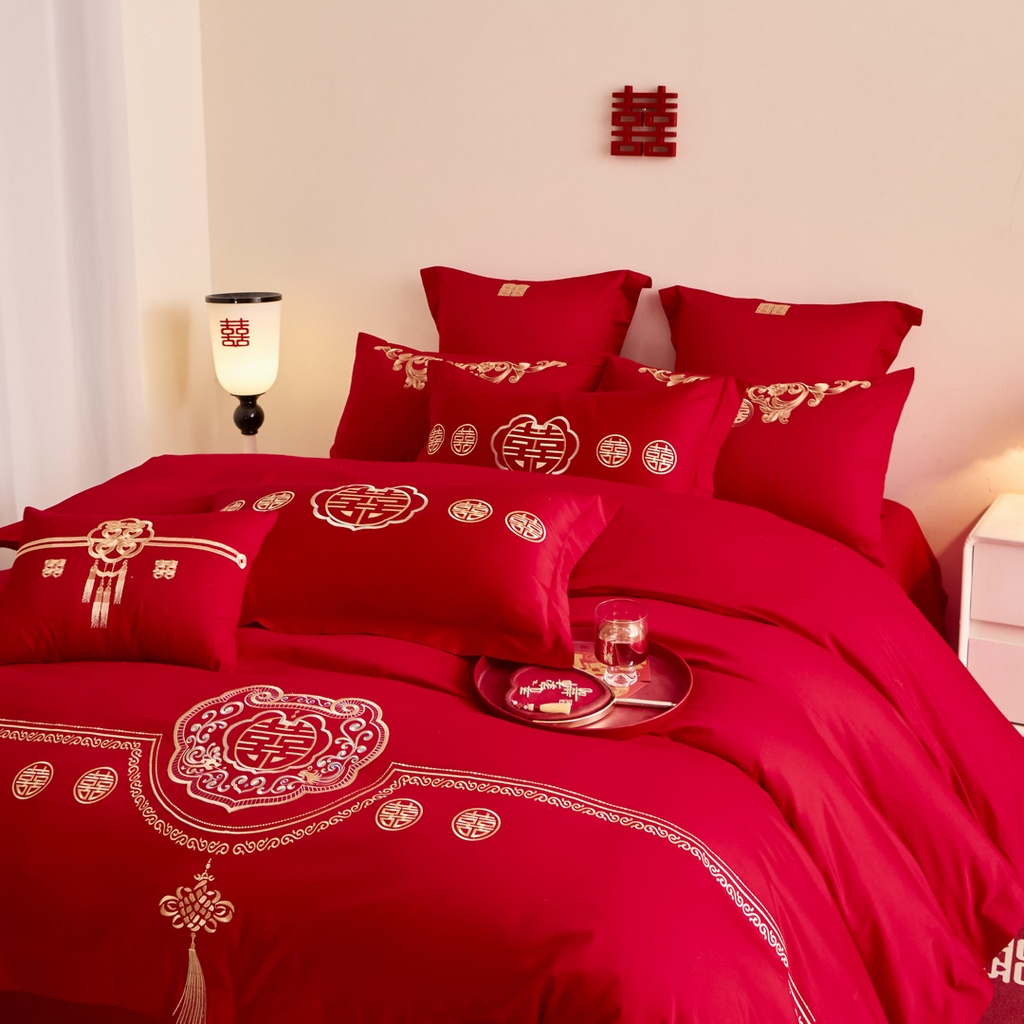 91家纺网 家纺一手货源 找家纺 东方合美（原：皇家传奇） 2025新款婚庆小红书化纤系列二 如意