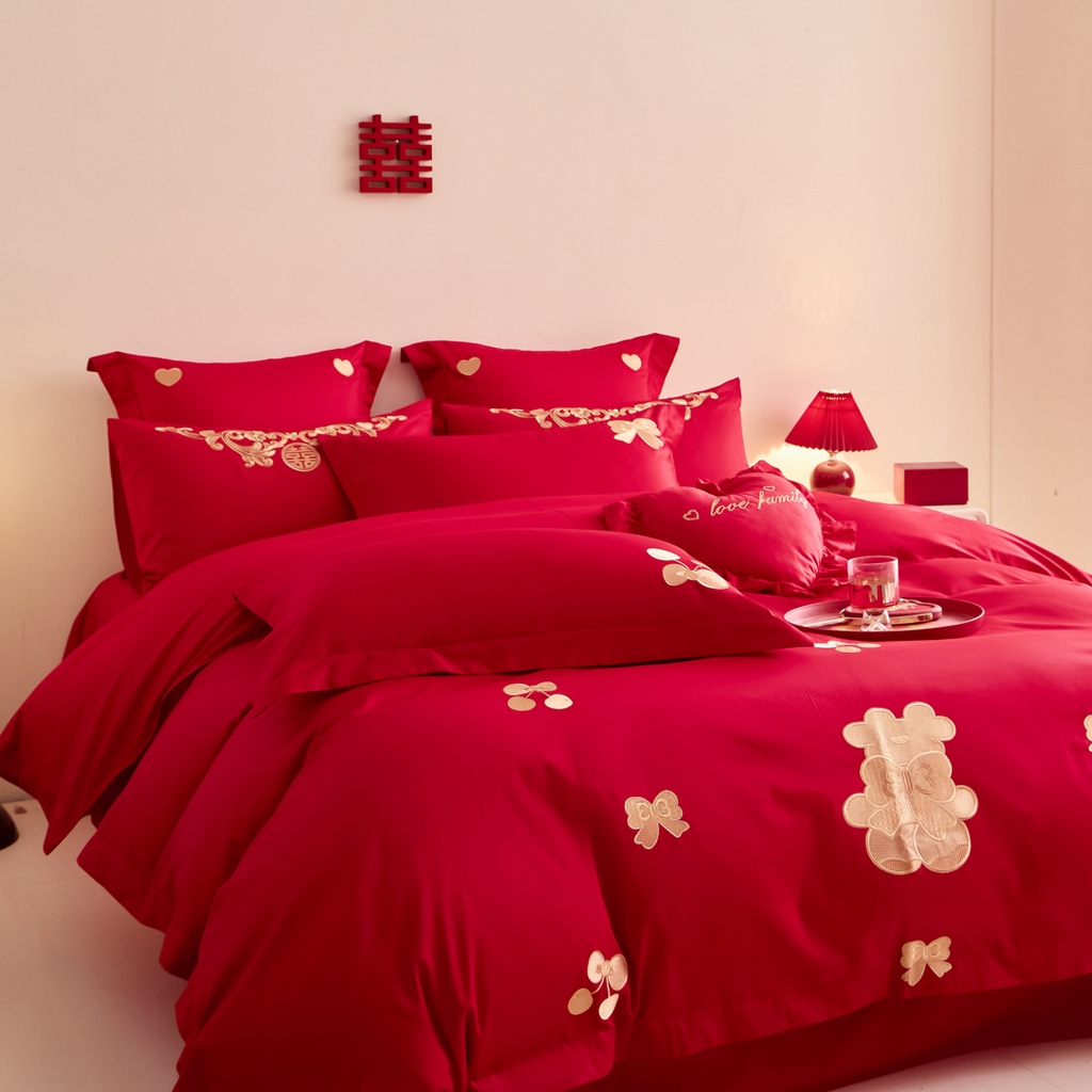 91家纺网 家纺一手货源 找家纺 东方合美（原：皇家传奇） 2025新款婚庆小红书化纤系列二 可爱