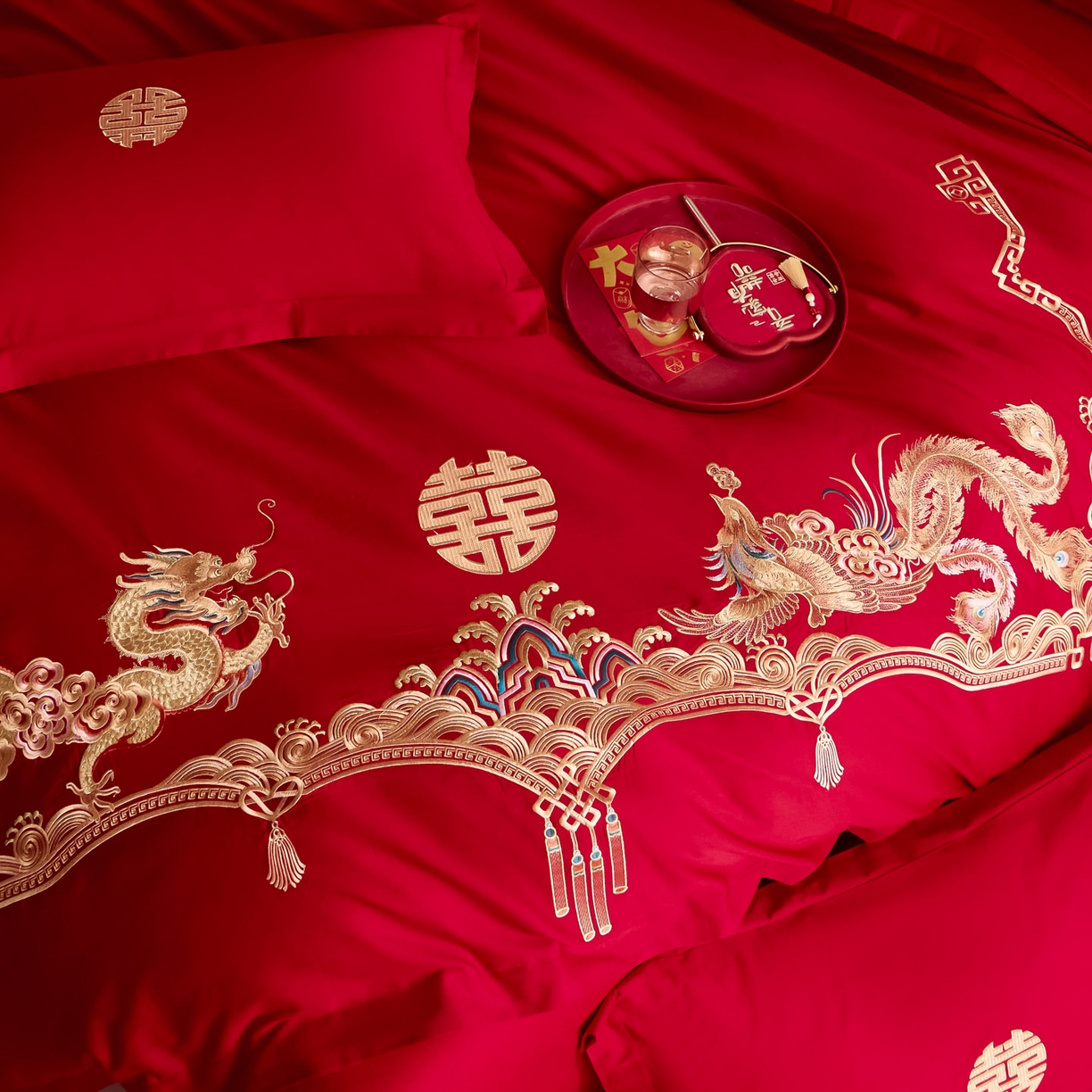 91家纺网 家纺一手货源 找家纺 东方合美（原：皇家传奇） 2025新款婚庆小红书化纤系列二 幸福约定