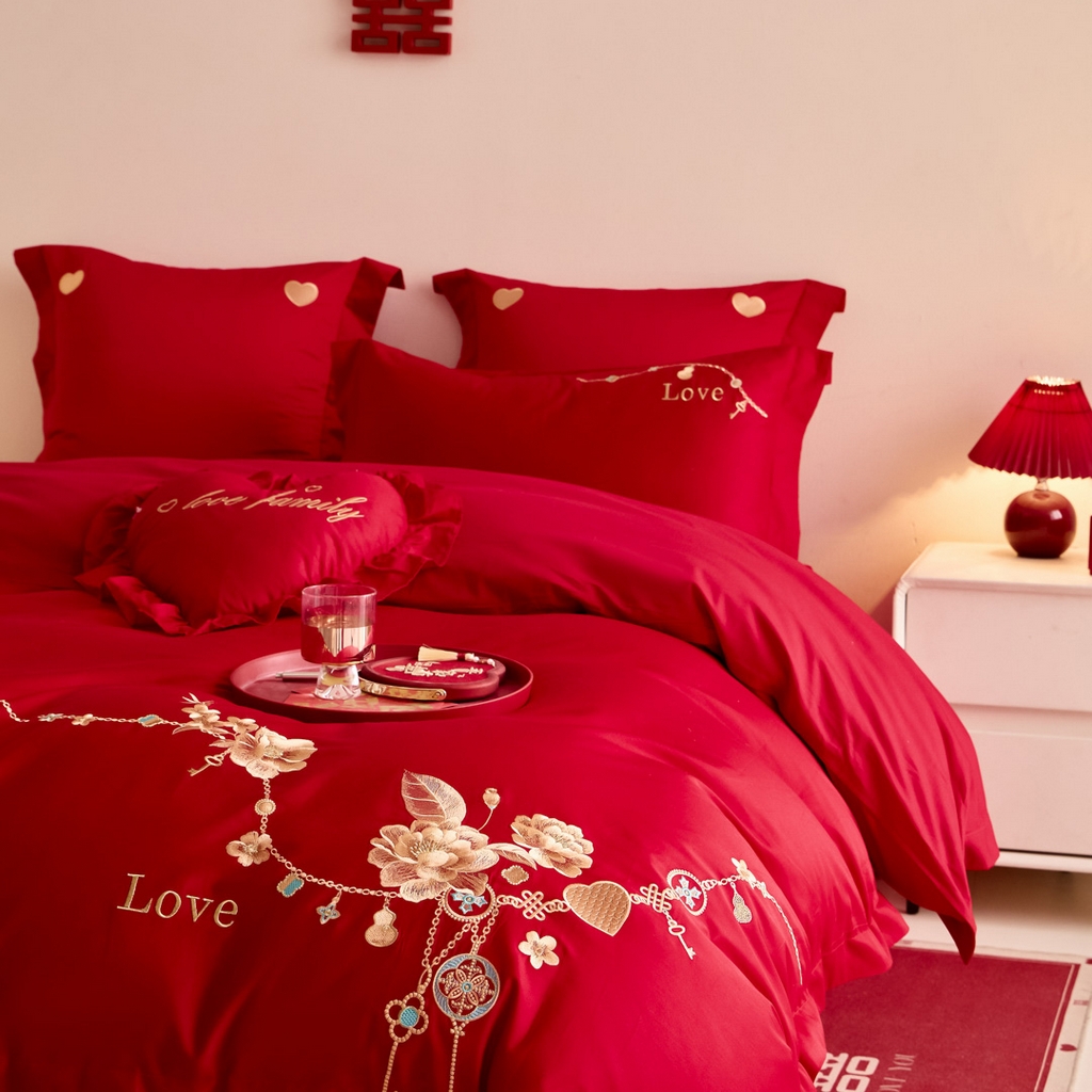 91家纺网 家纺一手货源 找家纺 东方合美（原：皇家传奇） 2025新款婚庆小红书化纤系列二 浪漫相随