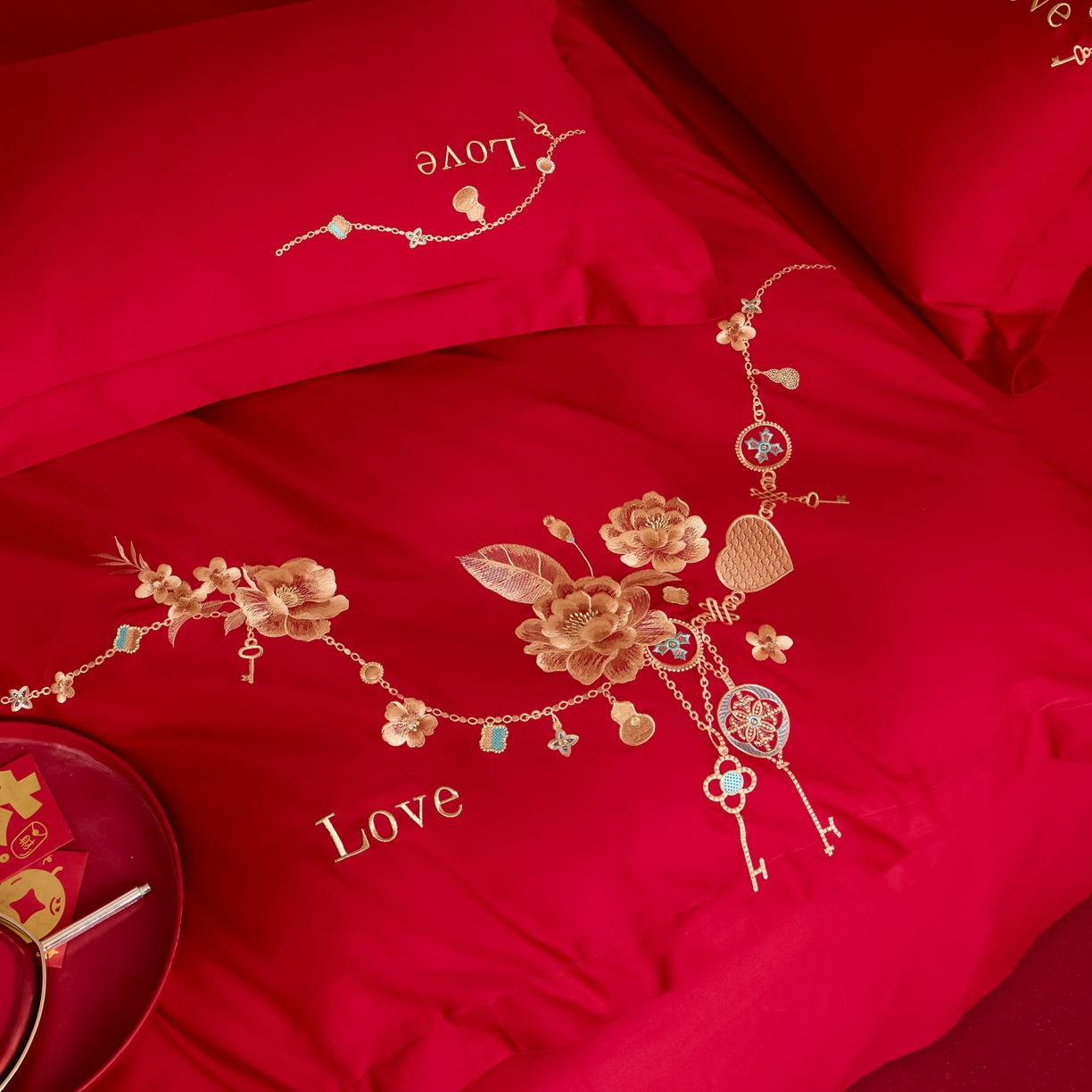 91家纺网 家纺一手货源 找家纺 东方合美（原：皇家传奇） 2025新款婚庆小红书化纤系列二 浪漫相随