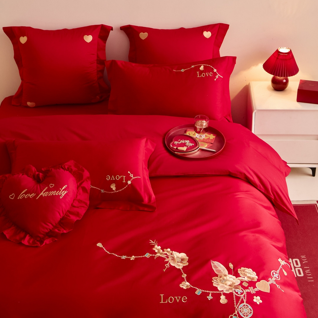 91家纺网 家纺一手货源 找家纺 东方合美（原：皇家传奇） 2025新款婚庆小红书化纤系列二 浪漫相随