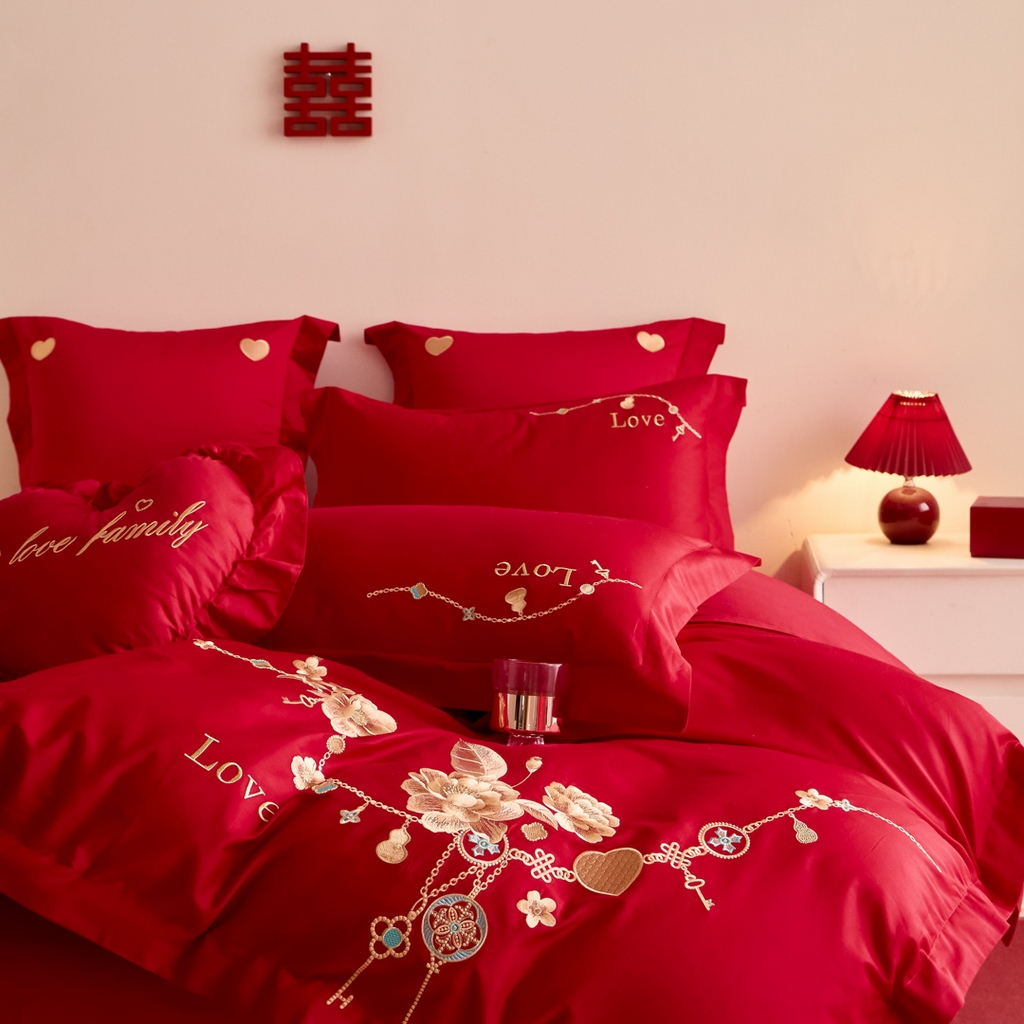 91家纺网 家纺一手货源 找家纺 东方合美（原：皇家传奇） 2025新款婚庆小红书化纤系列二 浪漫相随