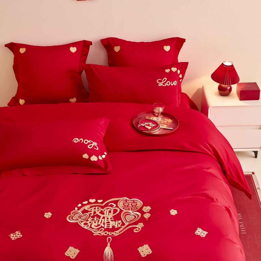 91家纺网 家纺一手货源 找家纺 东方合美（原：皇家传奇） 2025新款婚庆小红书化纤系列二 喜庆