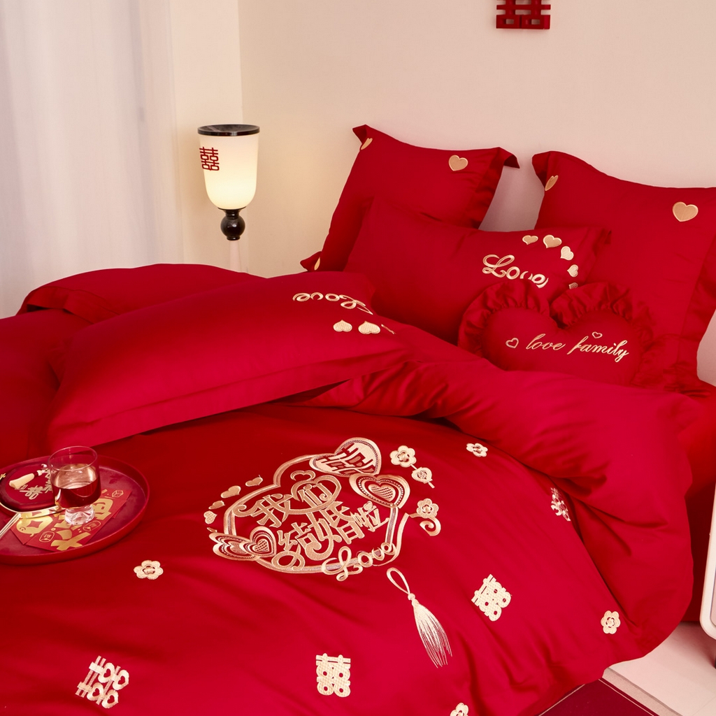 91家纺网 家纺一手货源 找家纺 东方合美（原：皇家传奇） 2025新款婚庆小红书化纤系列二 喜庆