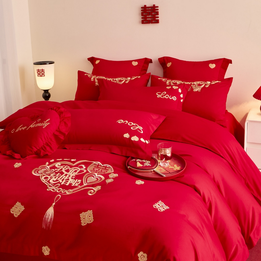 91家纺网 家纺一手货源 找家纺 东方合美（原：皇家传奇） 2025新款婚庆小红书化纤系列二 喜庆