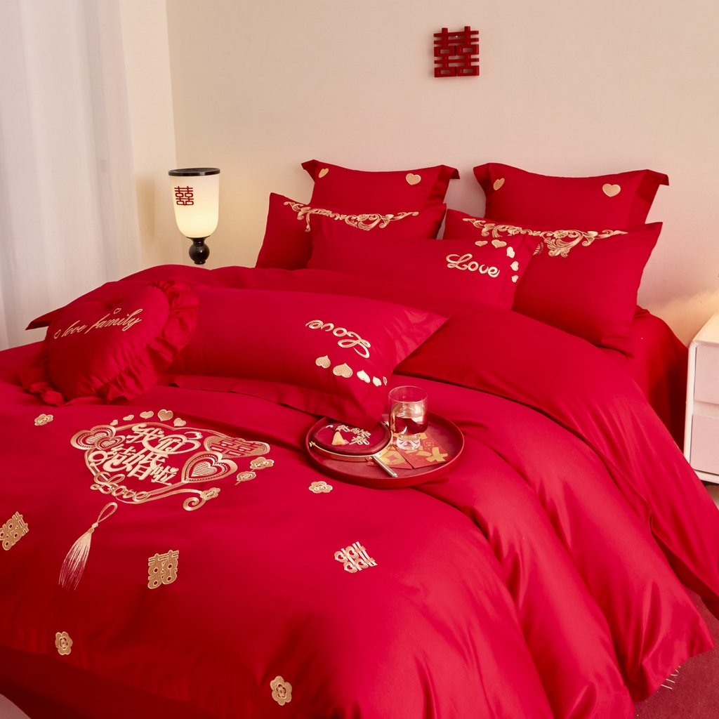 91家纺网 家纺一手货源 找家纺 东方合美（原：皇家传奇） 2025新款婚庆小红书化纤系列二 喜庆