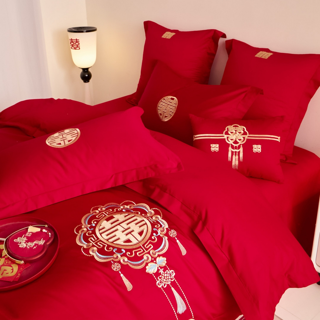 91家纺网 家纺一手货源 找家纺 东方合美（原：皇家传奇） 2025新款婚庆小红书化纤系列二 富贵吉祥