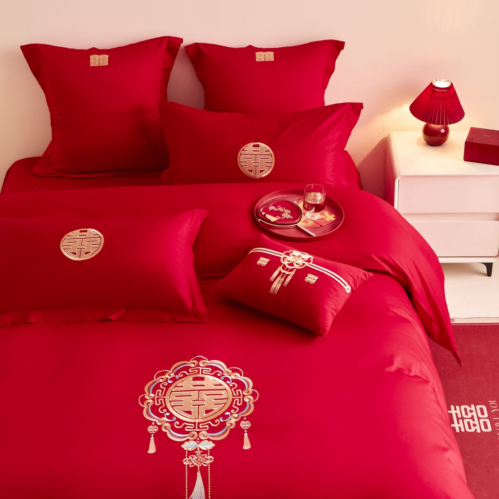 91家纺网 家纺一手货源 找家纺 东方合美（原：皇家传奇） 2025新款婚庆小红书化纤系列二 富贵吉祥