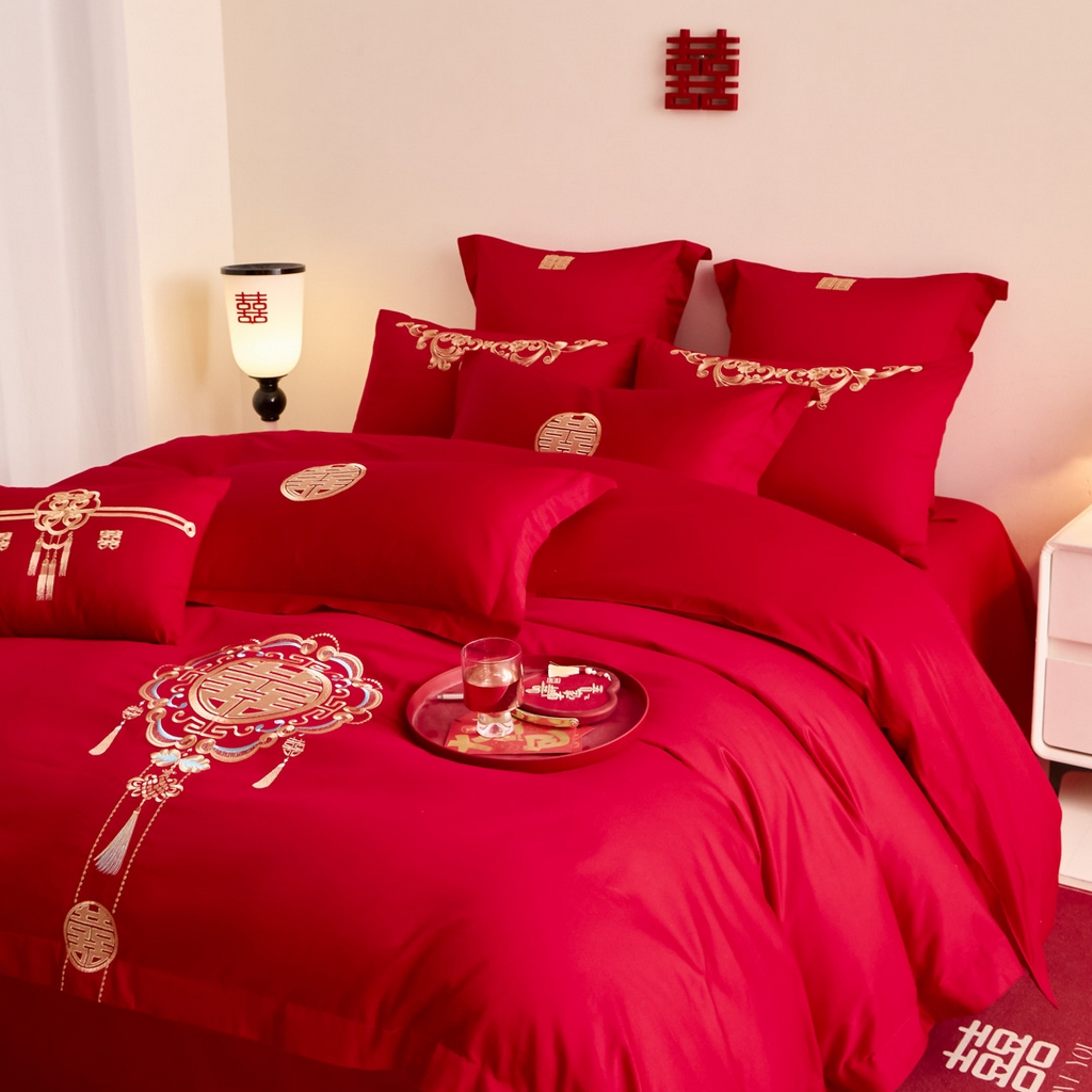 91家纺网 家纺一手货源 找家纺 东方合美（原：皇家传奇） 2025新款婚庆小红书化纤系列二 富贵吉祥