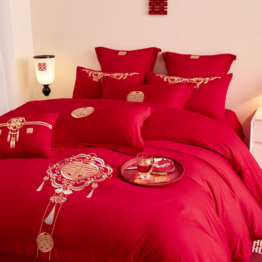 91家纺网 家纺一手货源 找家纺 东方合美（原：皇家传奇） 2025新款婚庆小红书化纤系列二 富贵吉祥