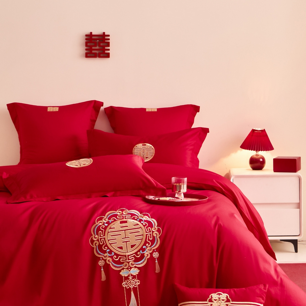 91家纺网 家纺一手货源 找家纺 东方合美（原：皇家传奇） 2025新款婚庆小红书化纤系列二 富贵吉祥