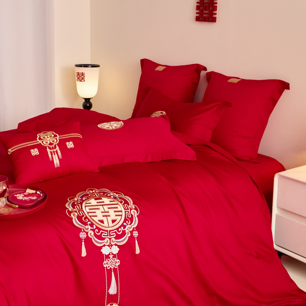 91家纺网 家纺一手货源 找家纺 东方合美（原：皇家传奇） 2025新款婚庆小红书化纤系列二 富贵吉祥