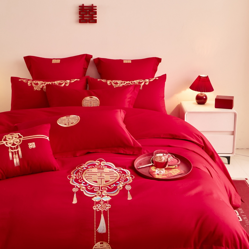 91家纺网 家纺一手货源 找家纺 东方合美（原：皇家传奇） 2025新款婚庆小红书化纤系列二 富贵吉祥