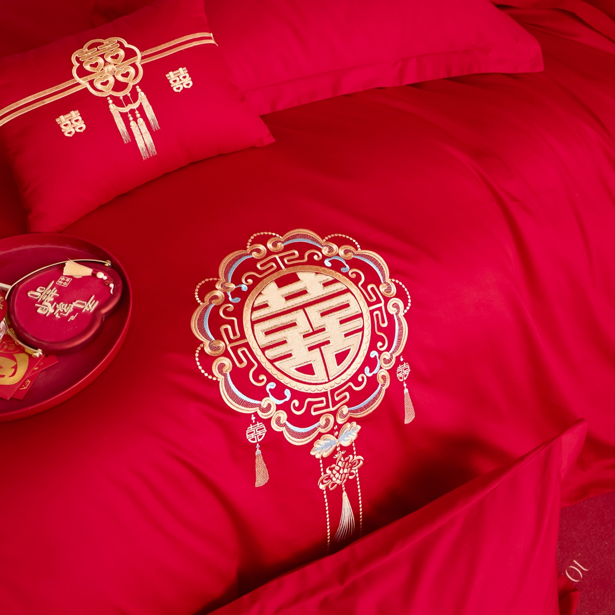 91家纺网 家纺一手货源 找家纺 东方合美（原：皇家传奇） 2025新款婚庆小红书化纤系列二 富贵吉祥