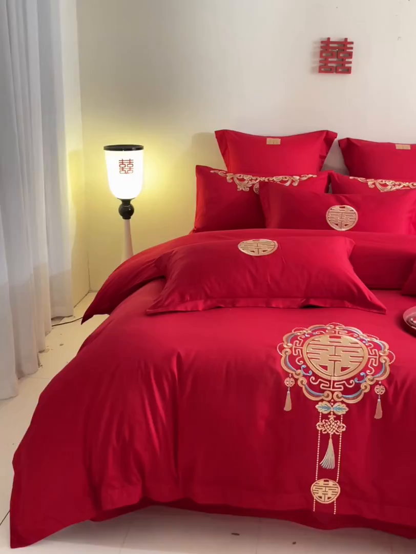 91家纺网 家纺一手货源 找家纺 东方合美（原：皇家传奇） 2025新款婚庆小红书化纤系列二 富贵吉祥