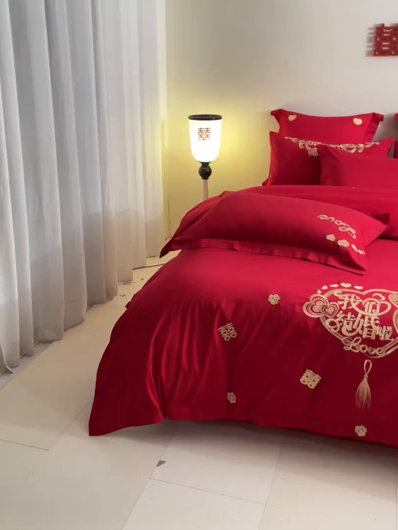 91家纺网 家纺一手货源 找家纺 东方合美（原：皇家传奇） 2025新款婚庆小红书化纤系列二 喜庆