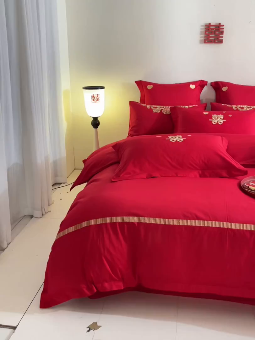 91家纺网 家纺一手货源 找家纺 东方合美（原：皇家传奇） 2025新款婚庆小红书化纤系列二 心连心