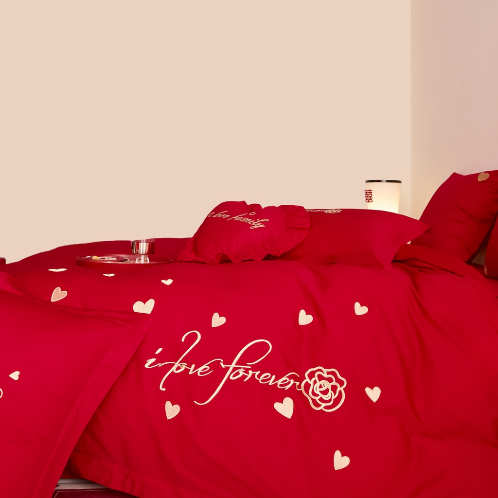 91家纺网 家纺一手货源 找家纺 东方合美（原：皇家传奇） 2025新款婚庆小红书化纤系列二 喜爱