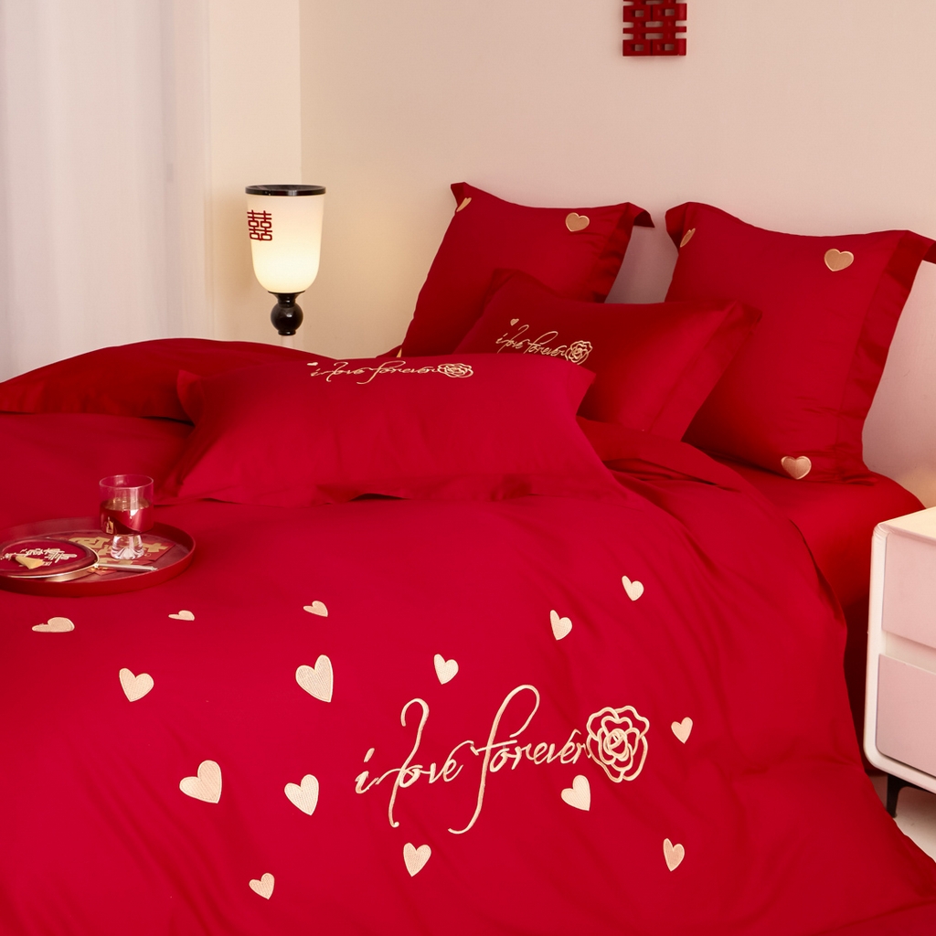 91家纺网 家纺一手货源 找家纺 东方合美（原：皇家传奇） 2025新款婚庆小红书化纤系列二 喜爱