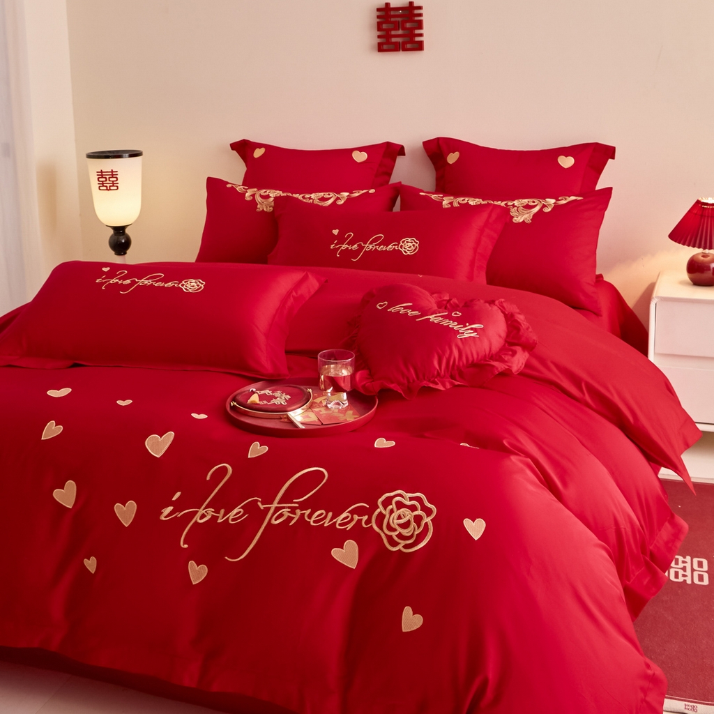 91家纺网 家纺一手货源 找家纺 东方合美（原：皇家传奇） 2025新款婚庆小红书化纤系列二 喜爱