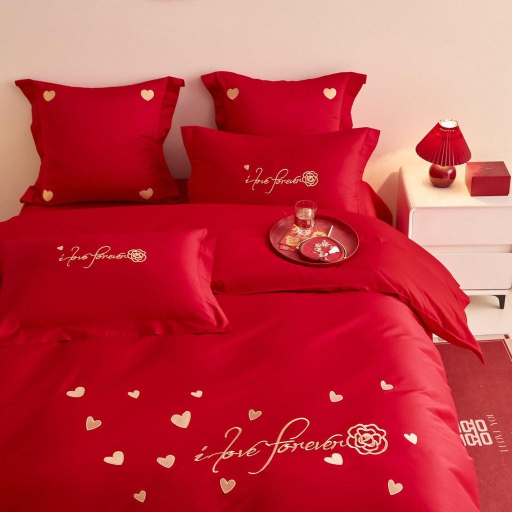 91家纺网 家纺一手货源 找家纺 东方合美（原：皇家传奇） 2025新款婚庆小红书化纤系列二 喜爱