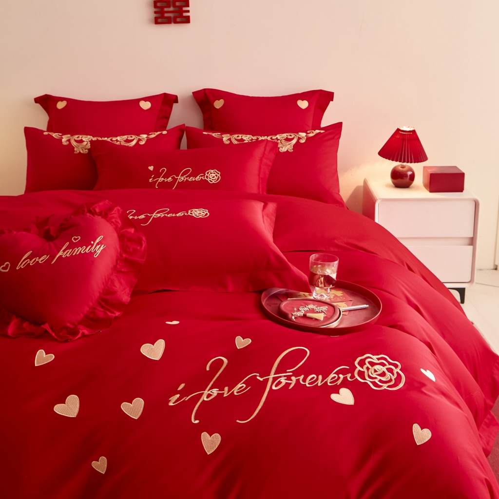 91家纺网 家纺一手货源 找家纺 东方合美（原：皇家传奇） 2025新款婚庆小红书化纤系列二 喜爱