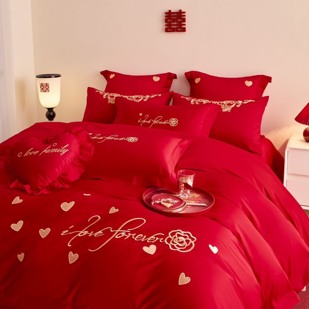 91家纺网 家纺一手货源 找家纺 东方合美（原：皇家传奇） 2025新款婚庆小红书化纤系列二 喜爱