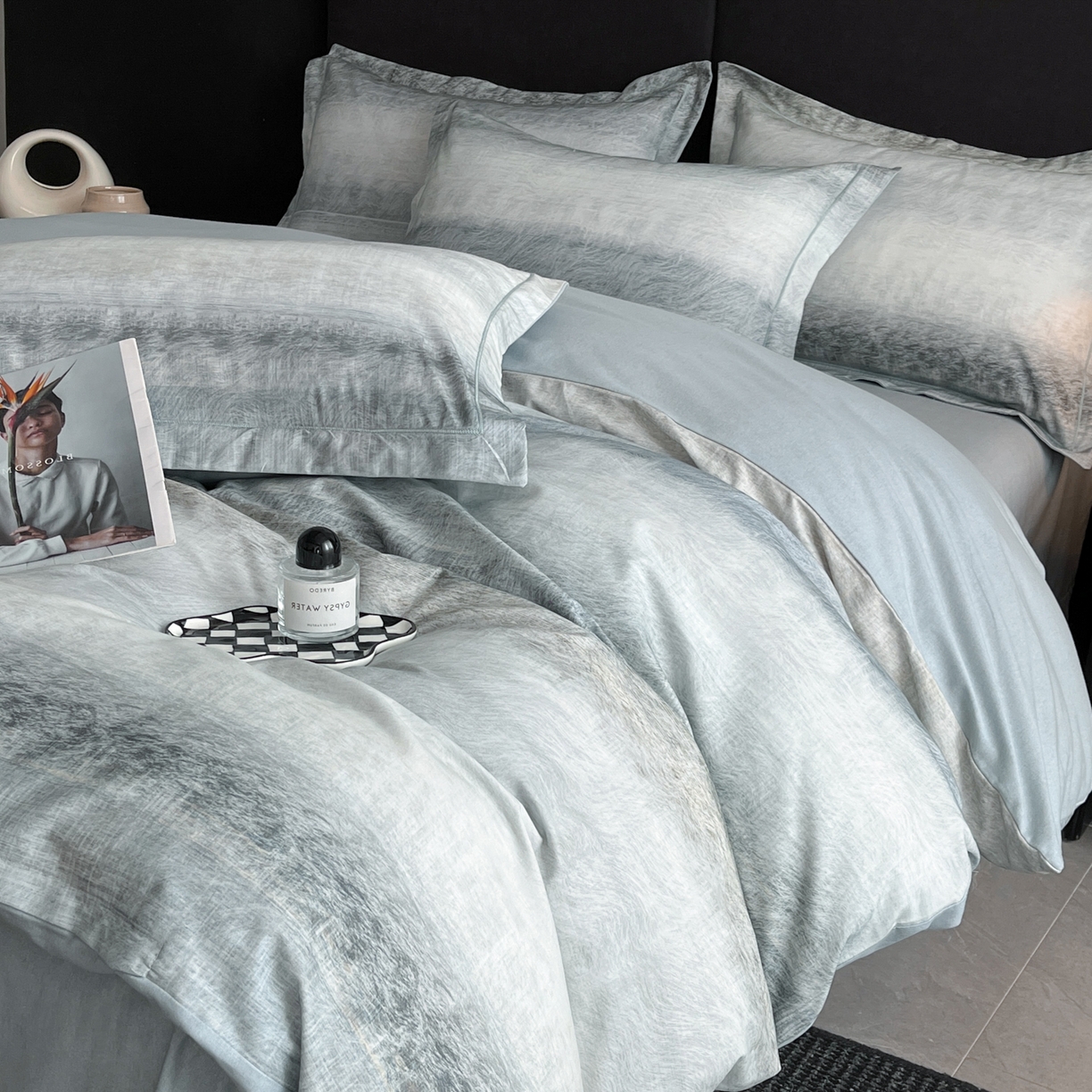 海洋家纺 2025新款100%全棉磨毛数码印花四件套加厚全棉四件套-提供买家秀 苏菲庄园 绿