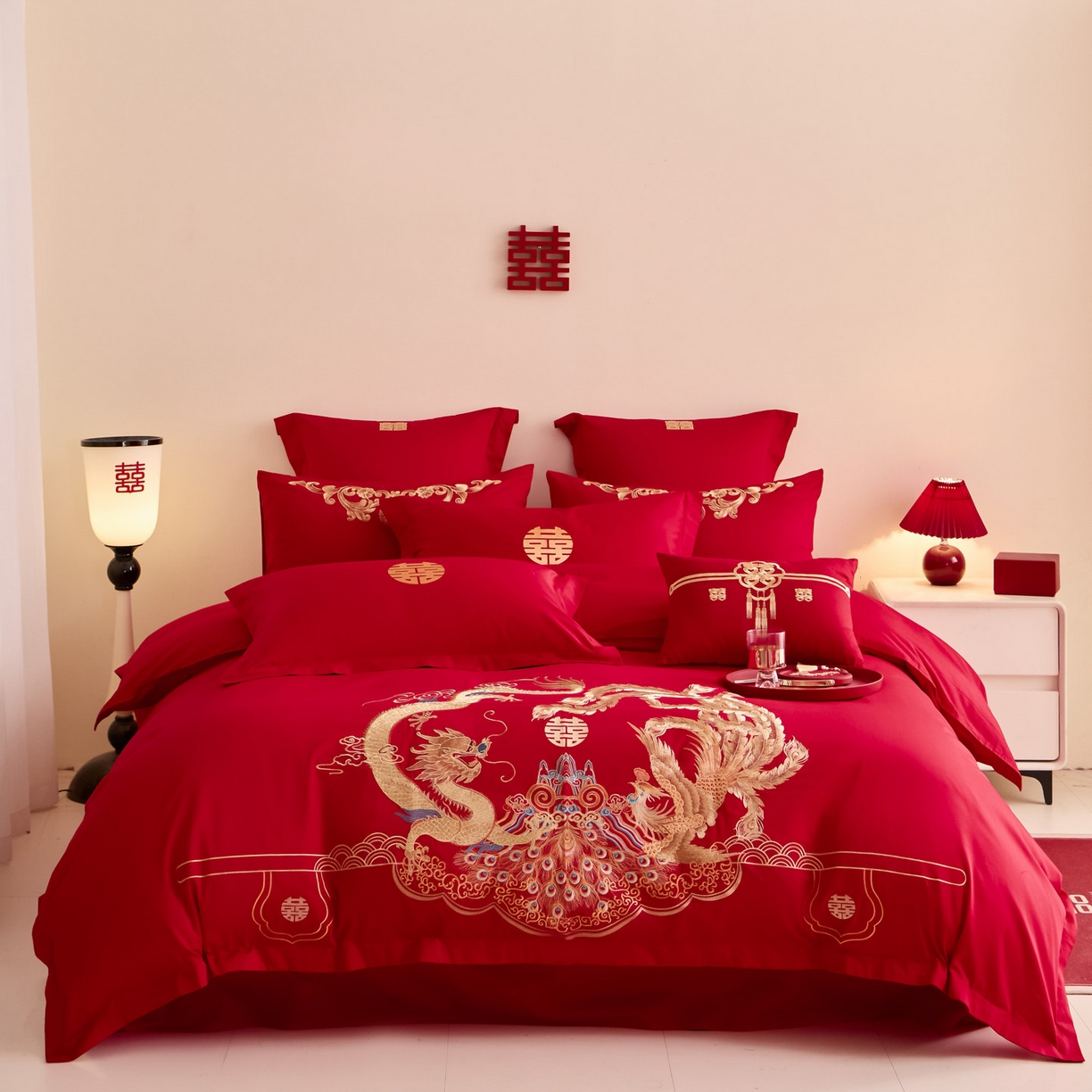 东方合美（原：皇家传奇） 2025新款婚庆小红书化纤系列二 龙腾凤跃