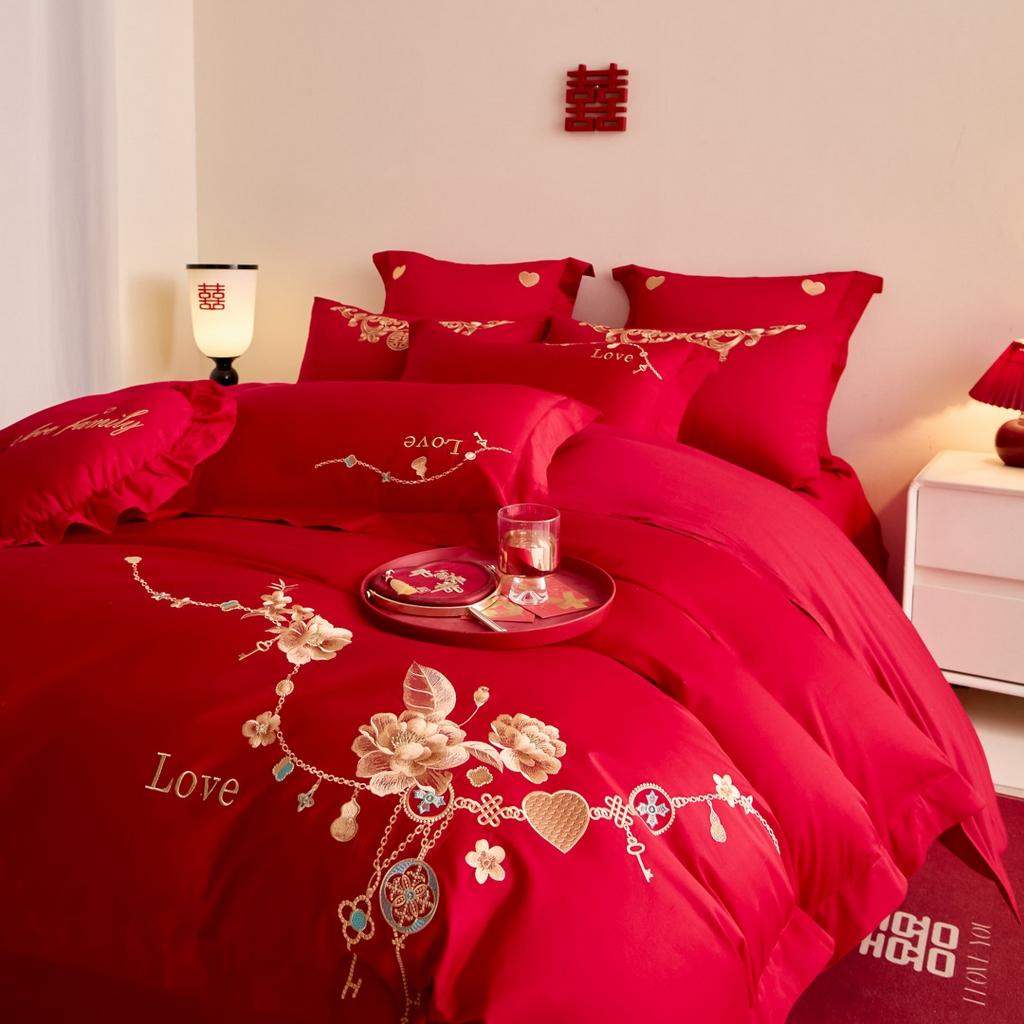 91家纺网 家纺一手货源 找家纺 东方合美（原：皇家传奇） 2025新款婚庆小红书化纤系列二 浪漫相随