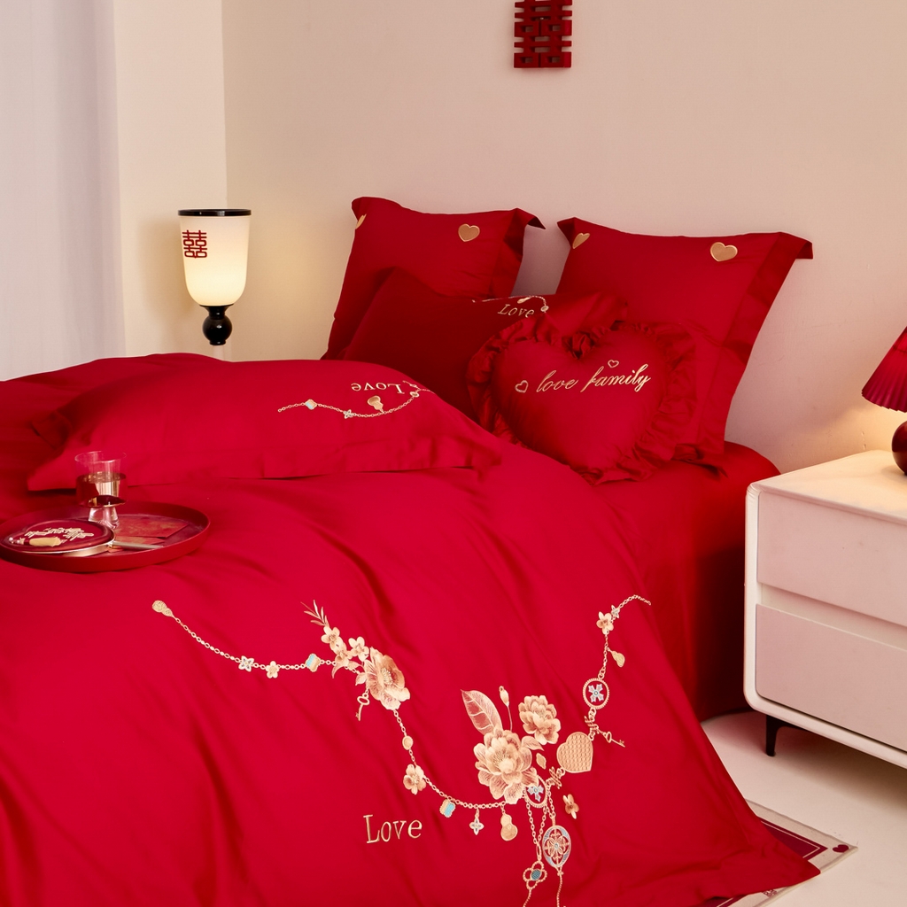 91家纺网 家纺一手货源 找家纺 东方合美（原：皇家传奇） 2025新款婚庆小红书化纤系列二 浪漫相随