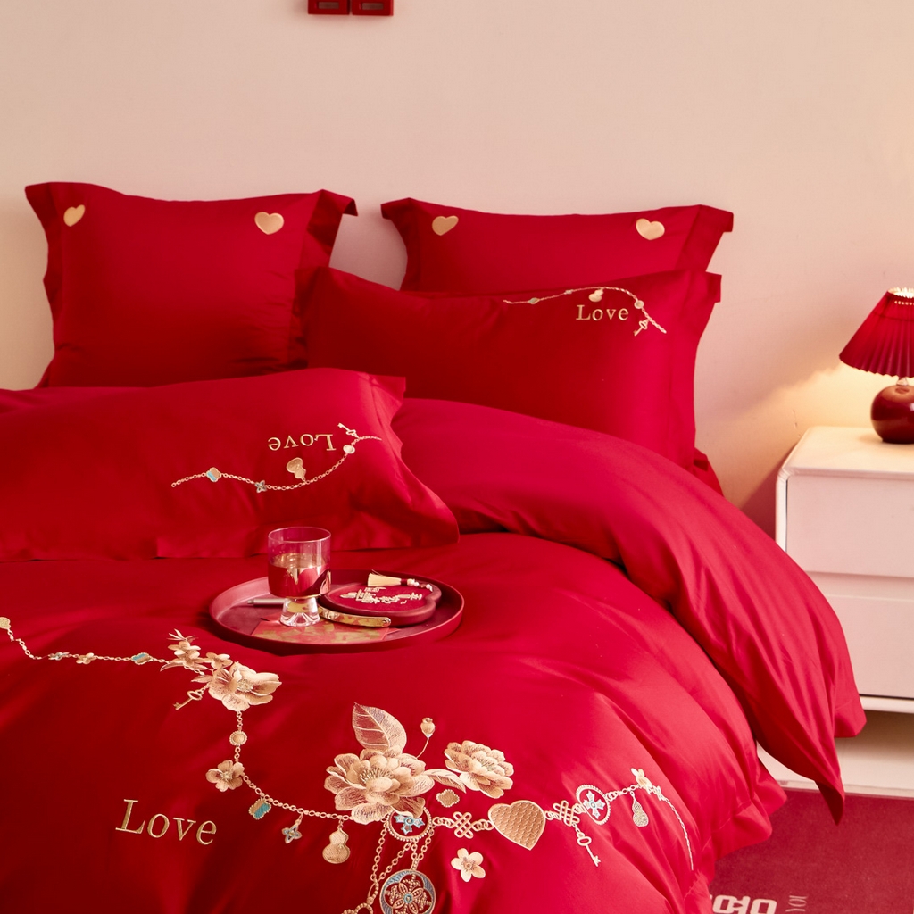 91家纺网 家纺一手货源 找家纺 东方合美（原：皇家传奇） 2025新款婚庆小红书化纤系列二 浪漫相随