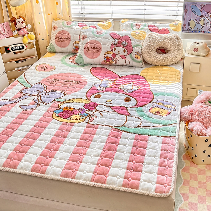 91家纺网 家纺一手货源 找家纺 （总）徕米家居 2025新款牛奶绒加棉床盖品床盖单件单床盖