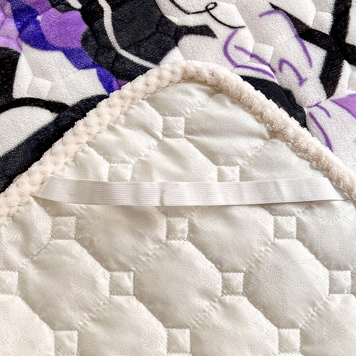 91家纺网 家纺一手货源 找家纺 徕米家居 2025新款牛奶绒加棉床盖品床盖单件单床盖 大版库洛米