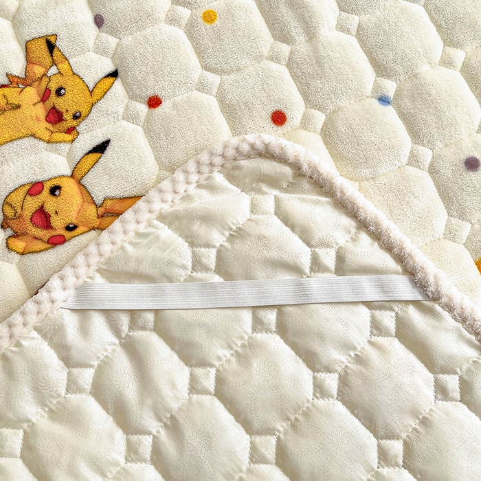 91家纺网 家纺一手货源 找家纺 徕米家居 2025新款牛奶绒加棉床盖品床盖单件单床盖 皮卡丘伙伴