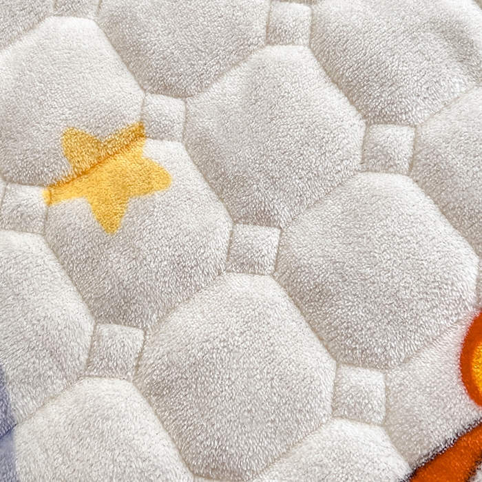 91家纺网 家纺一手货源 找家纺 徕米家居 2025新款牛奶绒加棉床盖品床盖单件单床盖 小火龙