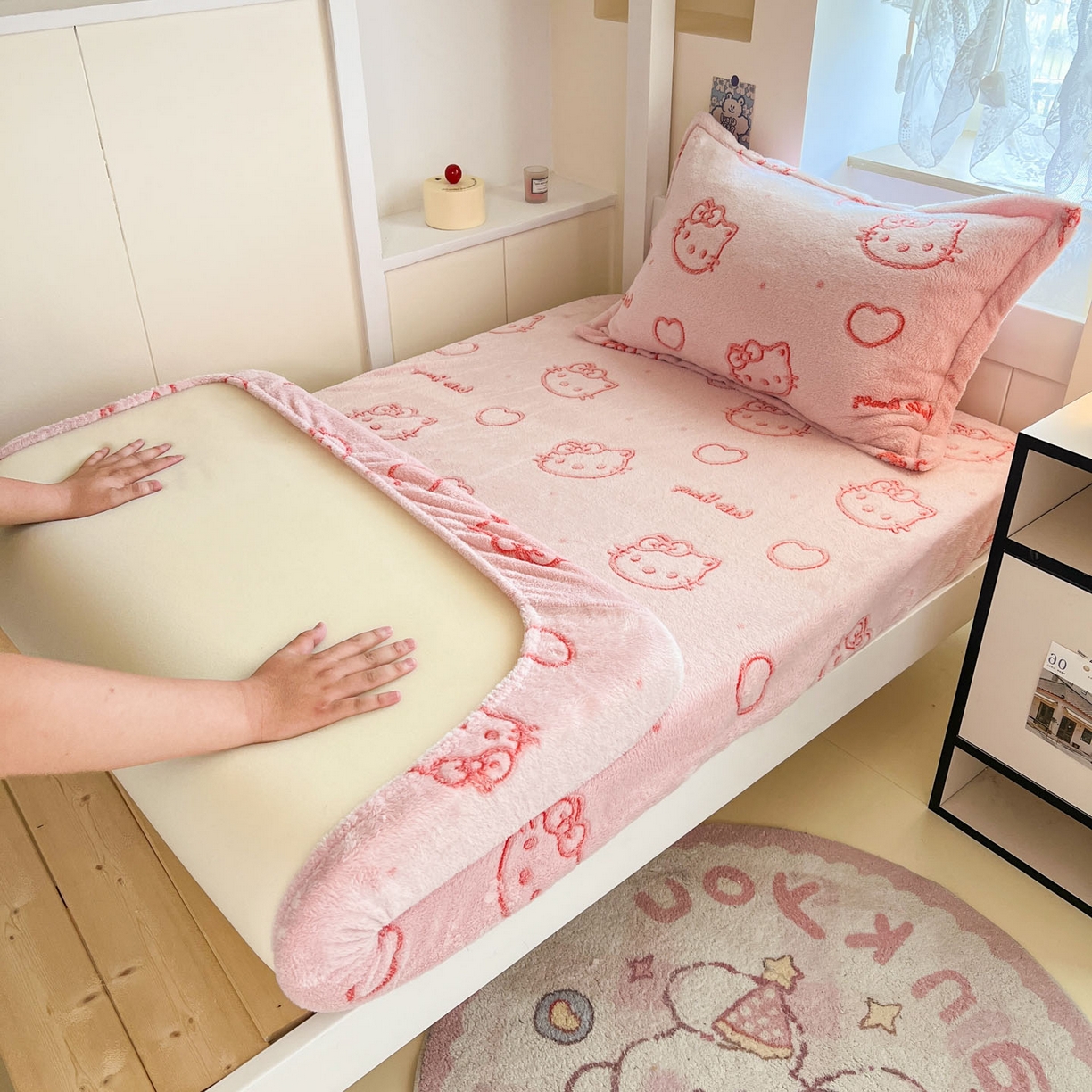 91家纺网 家纺一手货源 找家纺 （总）川悦生活 2025新款雪花绒宿舍单床笠