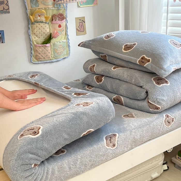 91家纺网 家纺一手货源 找家纺 （总）川悦生活 2025新款雪花绒宿舍单床笠