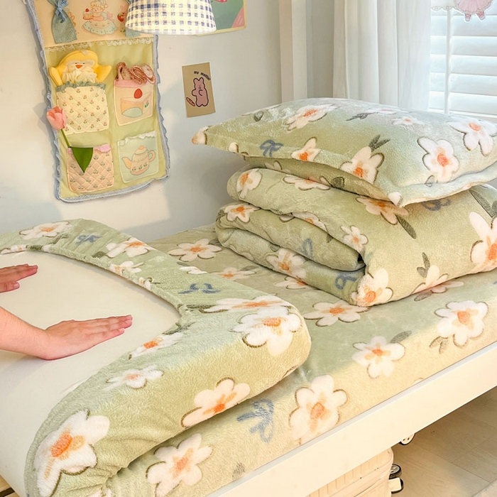 91家纺网 家纺一手货源 找家纺 （总）川悦生活 2025新款雪花绒宿舍单床笠