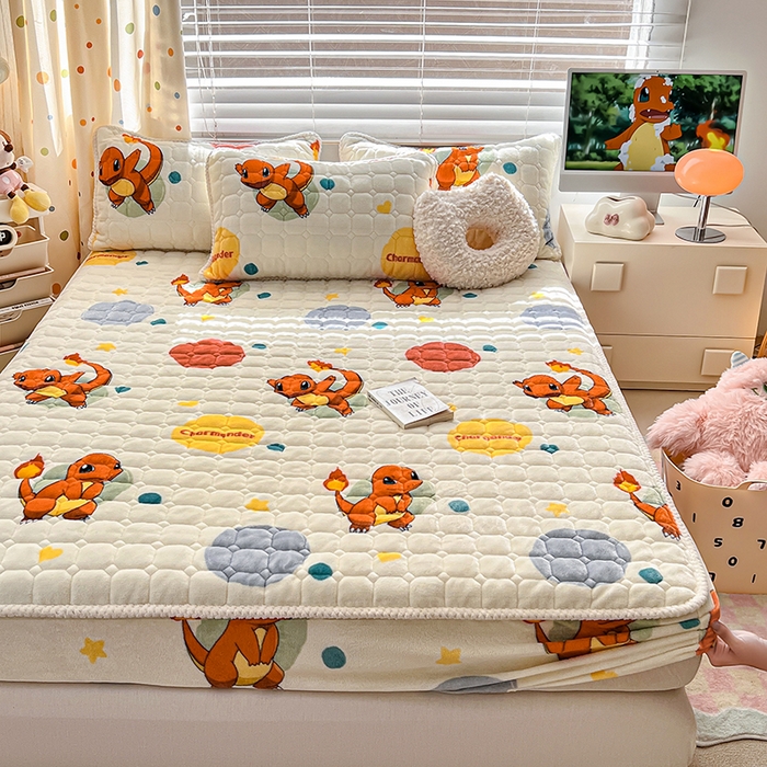 91家纺网 家纺一手货源 找家纺 （总）徕米家居 2025新款牛奶绒加棉床笠单品床笠单件单床笠