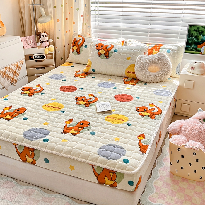 91家纺网 家纺一手货源 找家纺 （总）徕米家居 2025新款牛奶绒加棉床笠单品床笠单件单床笠