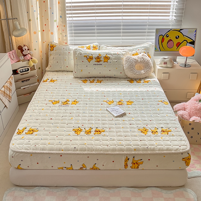 91家纺网 家纺一手货源 找家纺 （总）徕米家居 2025新款牛奶绒加棉床笠单品床笠单件单床笠