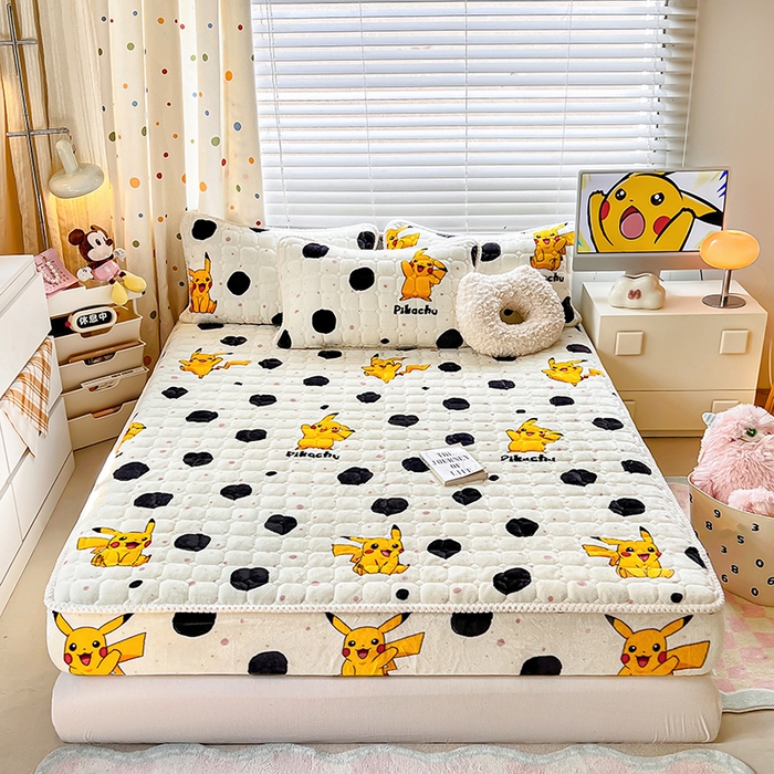 91家纺网 家纺一手货源 找家纺 （总）徕米家居 2025新款牛奶绒加棉床笠单品床笠单件单床笠